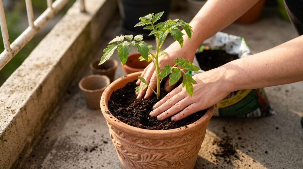 small vegetable garden showing common beginner mistake of overcrowded plants