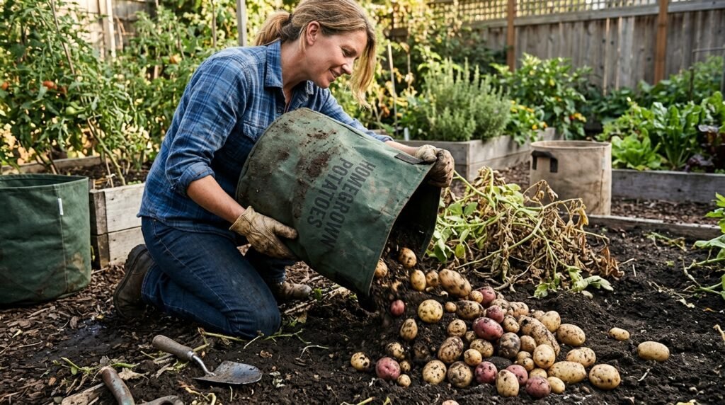 grow potatoes in bags