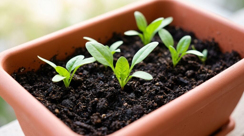 grow spinach in containers