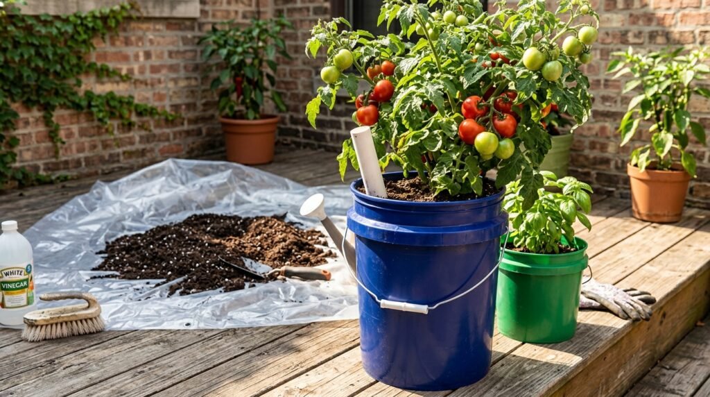 self-watering container garden