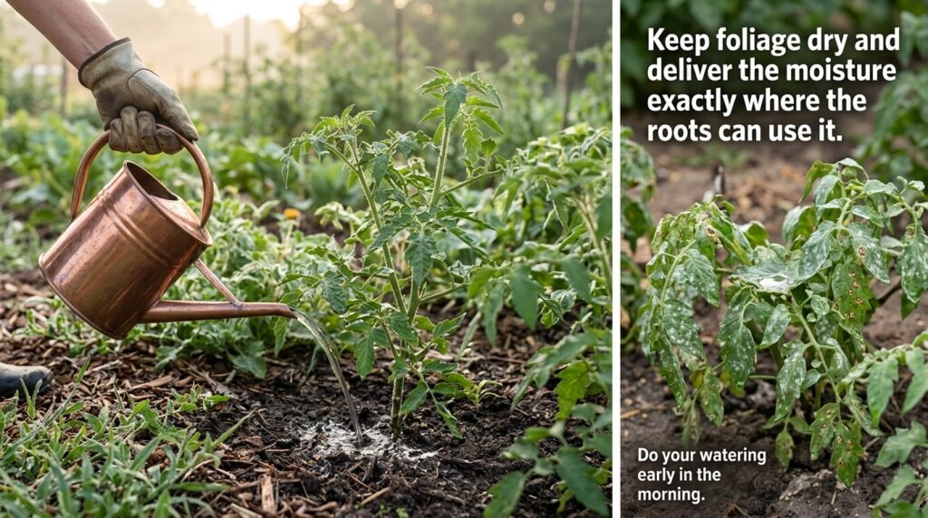 water a vegetable garden without overwatering